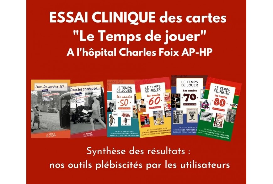 Essai clinique des cartes Le Temps de jouer - Hôpital Charles Foix AP-HP